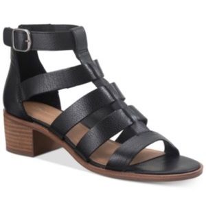 AMERICAN Rag Sonia Gladiator Black Leather Sandals, Created for Macy's Size 7.5
